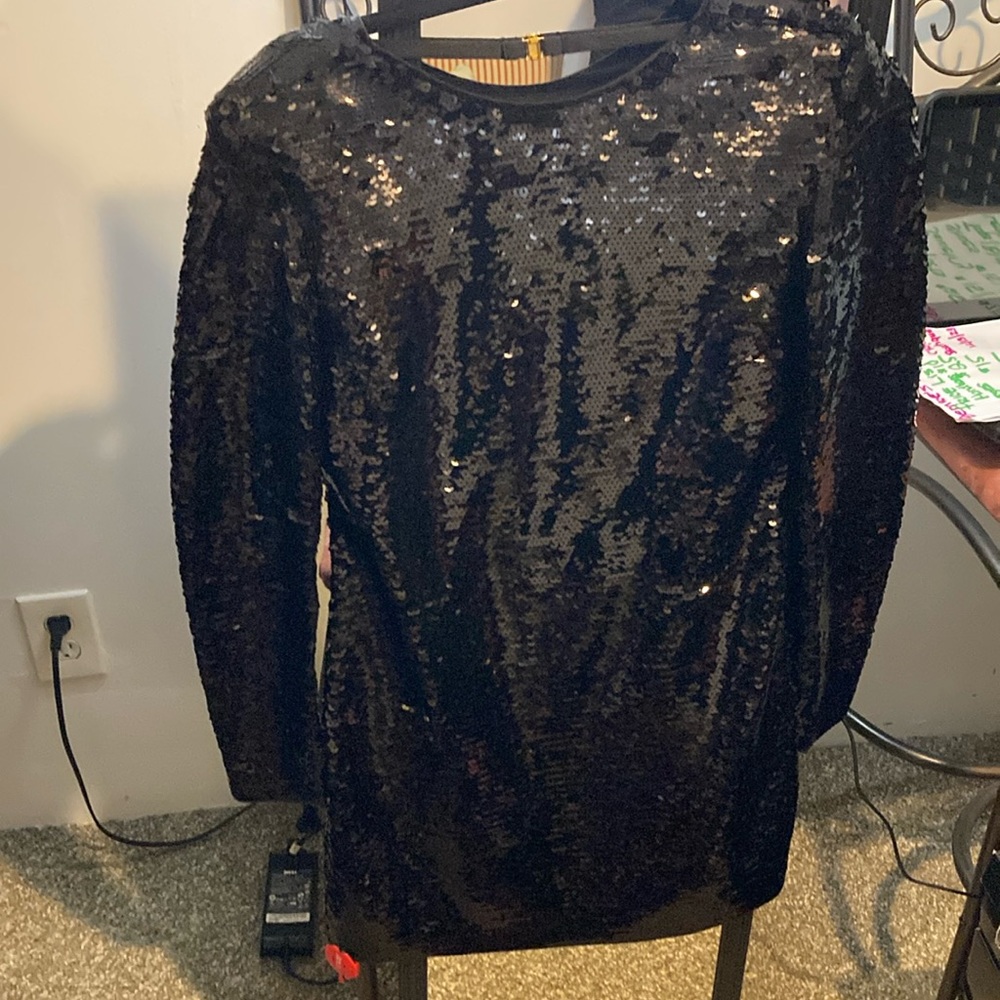 Black sequin dress